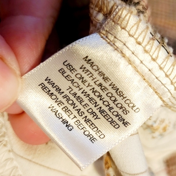 St. John's Bay 100% Cotton Brown Houndstooth Dress Pants Women's Size 12 EUC - Picture 7 of 8